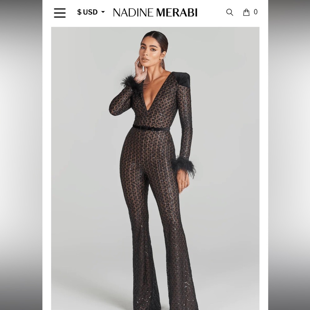 NADINE MERABI RACHEL BLACK JUMPSUIT